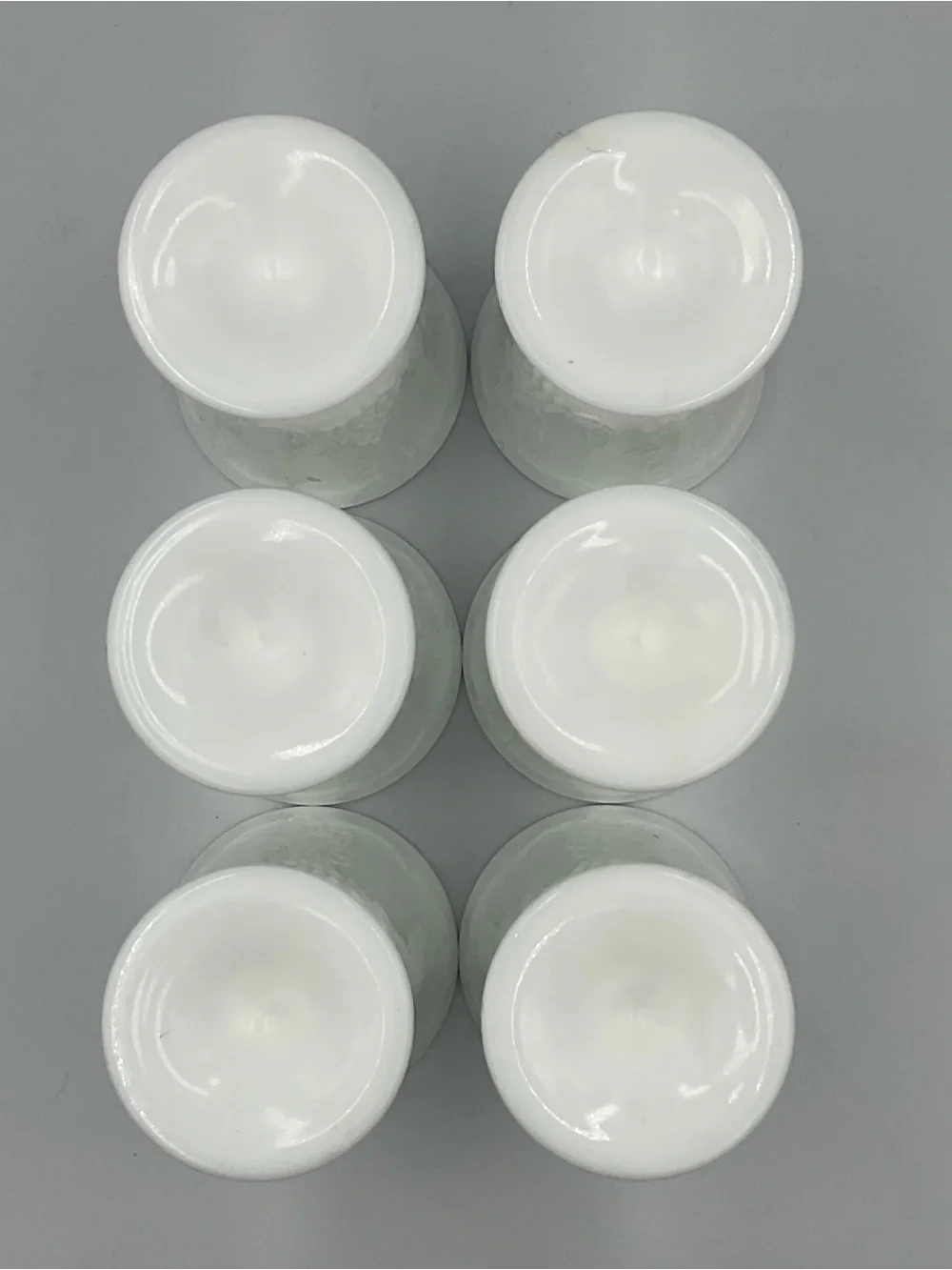Vintage Indiana Glass Colony Harvest Grape Milk Glass Goblets-Set of 6